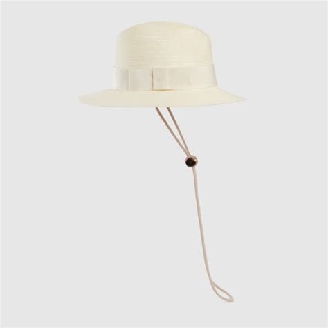 wide brimmed gucci hat|gucci raffia hat.